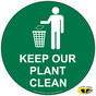 Keep Our Plant Clean Floor Label NHE-18763