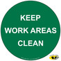 Keep Work Areas Clean Floor Label NHE-18765