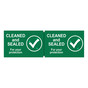 Green Cleaned & Sealed For Your Protection Label CS949422
