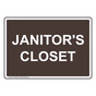 Janitor's Closet Sign NHE-30560