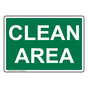 Clean Area Sign NHE-30596