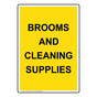 Portrait Brooms And Cleaning Supplies Sign NHEP-27598