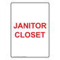 Portrait Janitor Closet Sign NHEP-30551