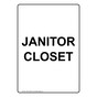 Portrait Janitor Closet Sign NHEP-30552