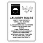 Portrait Laundry Rules Empty Your Sign With Symbol NHEP-30587