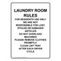 Portrait Laundry Room Rules For Residents Use Sign NHEP-30589