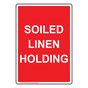 Portrait Soiled Linen Holding Sign NHEP-30609