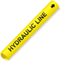 Coiled Black-on-Yellow Hydraulic Line Pipe Marker CS466515