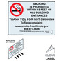 Illinois Smoking Is Prohibited Within 15 Feet Label With Front Adhesive NHE-7172-Illinois-Reverse