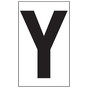 Reflective Black-on-White Letter Y Label in 2 Sizes CS719153
