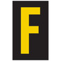 Reflective Yellow-on-Black Letter F Label in 2 Sizes CS773993