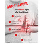 Five Common Signs Of A Heart Attack Poster CS402207