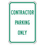 Reflective Contractor Parking Only Sign CS772223