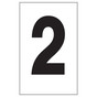 Reflective Black-on-Silver Number 2 Aluminum Plate CS705443