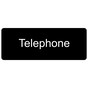 Black Engraved Telephone Sign