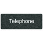 Charcoal Marble Engraved Telephone Sign EGRE-590_White_on_CharcoalMarble