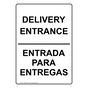 Delivery Entrance Bilingual Sign NHB-16598