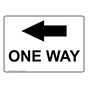 One Way Left Arrow Sign for Roadway NHE-16604