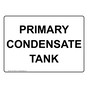 Primary Condensate Tank Sign NHE-31895