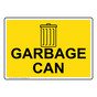 Garbage Can Sign With Symbol NHE-32148
