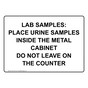 Lab Samples: Place Urine Samples Inside The Metal Sign NHE-32175