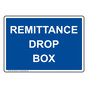 Remittance Drop Box Sign NHE-34893_BLU