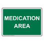 Medication Area Sign NHE-37312_GRN