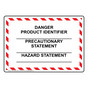 DANGER PRODUCT IDENTIFIER Sign With Custom Text NHE-50585_WRSTR