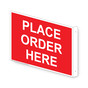 Projection-Mount Red PLACE ORDER HERE Sign