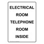 Portrait Electrical Room Telephone Room Inside Sign NHEP-27044