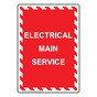 Portrait Electrical Main Service Sign NHEP-27519