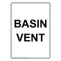 Portrait Basin Vent Sign NHEP-27592