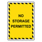 Portrait No Storage Permitted Sign NHEP-32158