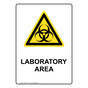 Portrait Laboratory Area Sign With Symbol NHEP-32177
