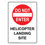 Portrait Helicopter Landing Site Sign With Symbol NHEP-38068