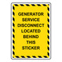 Portrait Generator Service Disconnect Sign NHEP-38216_YBSTR