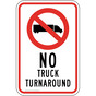 No Truck Turnaround Sign for Parking Control PKE-14276