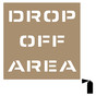 Drop Off Area Stencil for Transportation NHE-19073