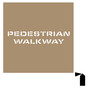 Pedestrian Walkway Stencil for Parking Control NHE-19076