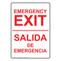 English + Spanish EMERGENCY EXIT Sign NHI-6730-SPANISH