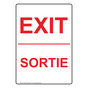 English + French EXIT Sign NHI-6740-FRENCH
