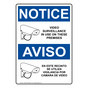 English + Spanish OSHA NOTICE Video Surveillance In Use Premises Sign With Symbol ONI-9544-SPANISH