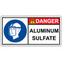 ISO Aluminum Sulfate PPE Sign IDE-37190