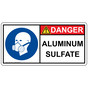 ISO Aluminum Sulfate Respirator PPE Sign IDE-37192