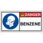ISO Benzene PPE - Respirator Sign IDE-50152