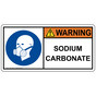 ISO Sodium Carbonate Respirator PPE Sign IWE-37233