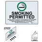 Kansas Smoking Permitted Age 18 Prohibited Label With Front Adhesive NHE-10823-Kansas-Reverse