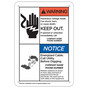 Custom ANSI WARNING Hazardous Voltage Inside. Can Shock Sign CS648036