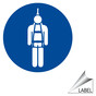 Fall Protection Symbol Label for PPE LABEL_CIRCLE_35