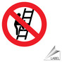No Ladder Symbol Bilingual Label for Ladder / Scaffold LABEL_PROHIB_43_b-R
